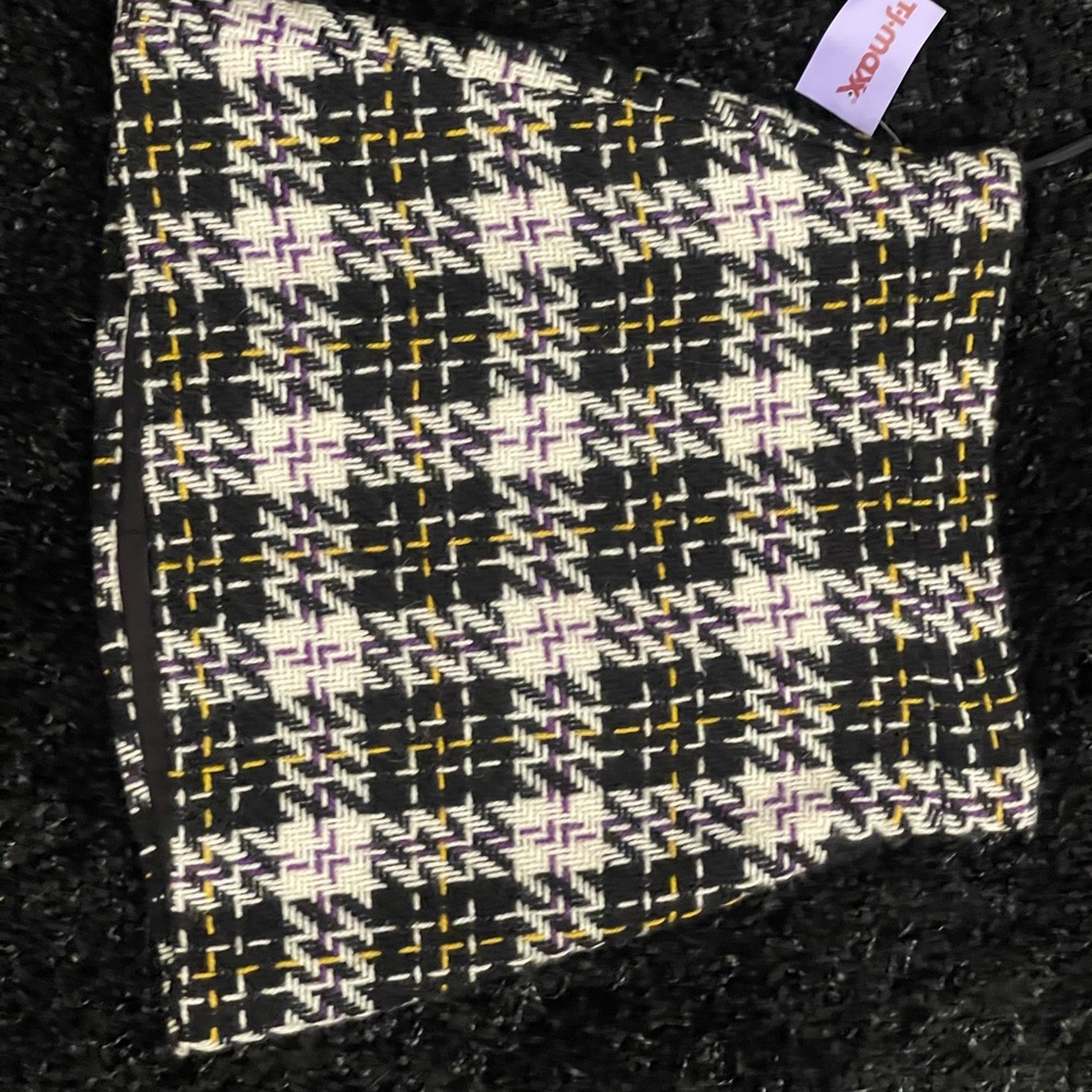 Miu Miu Black and White Houndstooth Kids Skirt